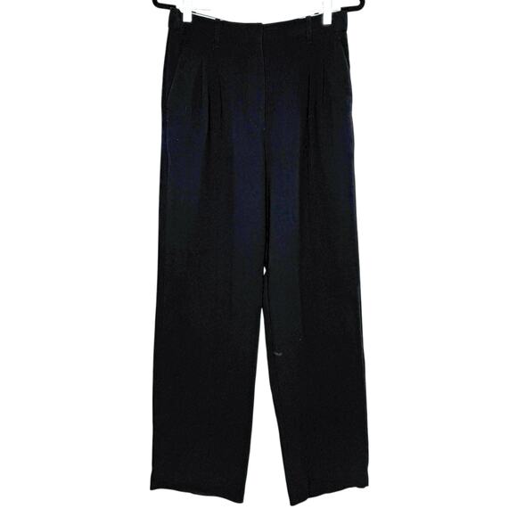 Wilfred 8 Womens Black The Effortless Pants High Rise Japanese Crepe Trousers - Picture 1 of 11